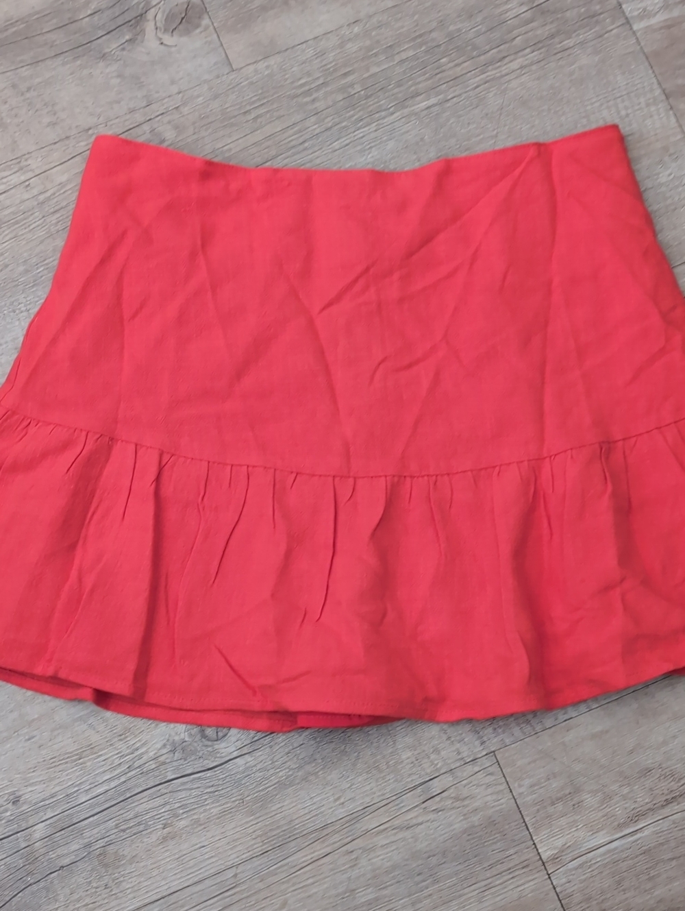 Sky To Moon Flirty Ruffle Hem Skater Skirt- S